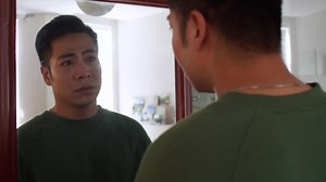 Free stock video - Man looking his reflection in a mirror