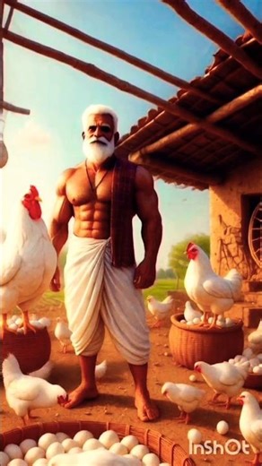 किसान और जादुई मुर्गी” “किसान बहुत खुश हुआ। धीरे-धीरे मुर्गी हर दिन अंडे देने लगी #ai #viral #murgi