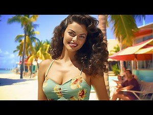 1940s USA - Days At The Beach - Real Photos Colorized