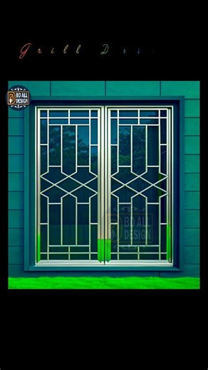 Modern square pattern iron window grill designs. #SquareDesign #WindowGrill #IronDesign #ModernHome | Bd All Design