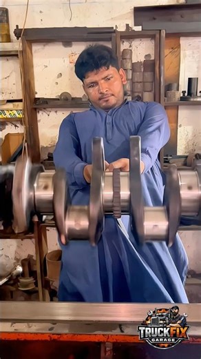 How to Polish a Truck Crankshaft Like a Pro #crankshaft #polish #truck #engine #mechanic #viral #yt