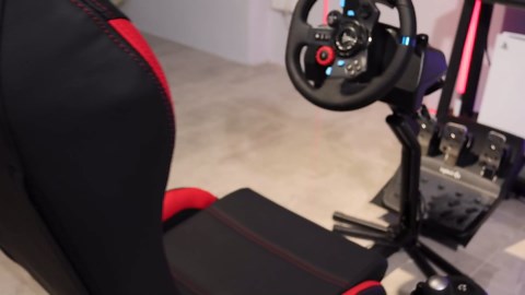 DIWANGUS Racing Simulator Cockpit Racing Wheel Stand with Seat Gaming Chair Sim Racing Cockpit for G29 G920 G923 G27 G25 T248X T248 T300RS T150 458 TX Xbox PS4 PS5 PC Accessories