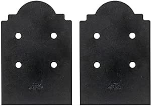 Simpson Strong-Tie APB88DSP Outdoor Accents Mission Collection ZMAX, Black Post Base Side Plate for 8X (Qty-2)
