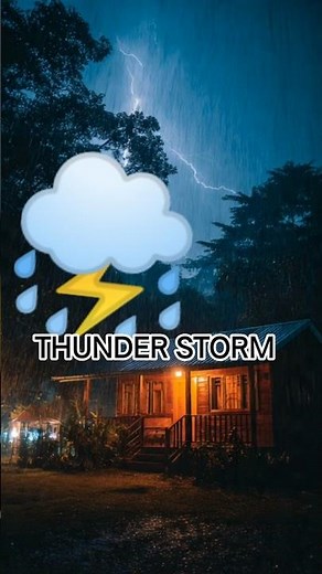 Intense Thunder Storm at Night ⚡🌧️ | Realistic Heavy Rain Ambience#Shorts#relaxingrain#thunderstorm