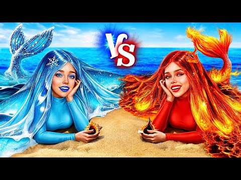 Hot vs Cold Mermaids! Who Becomes Most Popular?