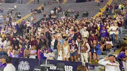 Aggie fans invade Tiger Stadium student section during disappointing LSU game