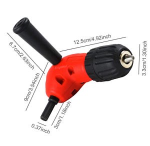 [Hot Item] Cordless Right Angle Drill Attachment Adapter 90 Degree Handle Chuck 3/8 Inch Keyed Chuck