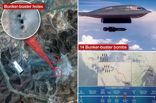Inside Operation Midnight Hammer: US dropped 14 bunker-buster bombs on Iran’s nuclear sites in biggest ever B-2 raid