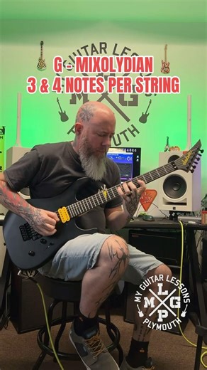 Three and Four Notes Per String. G Mix. #guitar #shorts #guitar #guitarist #gitar