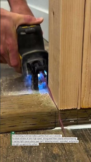 Perfect Flush Cut with Oscillating Multi Tool #woodworking #construction #tools