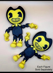 Bendy and the Ink Machine Flexi Figure – Articulated Ink Demon Toy – Poseable Fidget Collectible – 3D Printed (each Sold Separately) - Etsy
