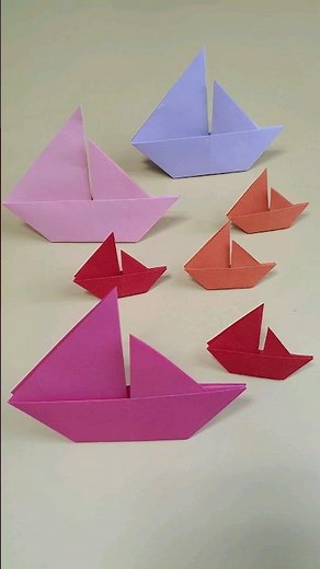 #Origami #Paper #boat | How to make paper sailboat #craft #papercraft #shorts