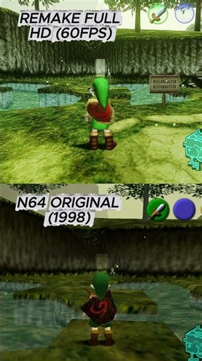 Original vs Remake: Ocarina of Time Side-by-Side #nintendo #retrogaming