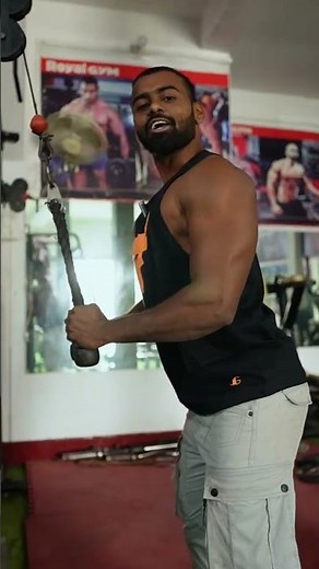 The Right Way To Do Rope Push Down Triceps Workout | desi gym fitness | #anuragdesigym