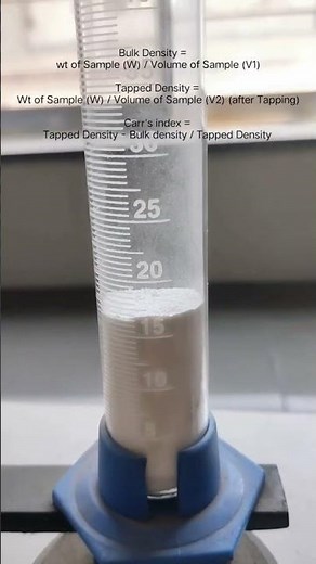 Bulk density Apparatus demostration, Tapped density process#pharmaceutical #pharma #practical