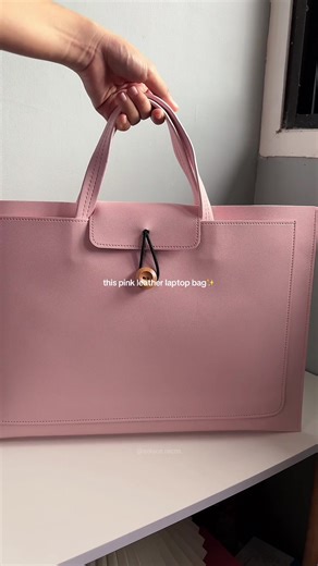 Stylish Pink Leather Laptop Bag You’ll Adore