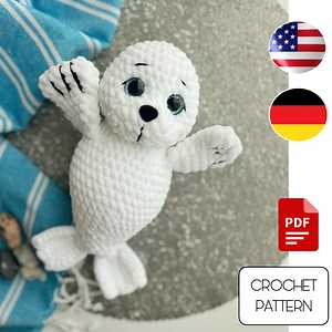 Seal Amigurumi Crochet Pattern - Plush Seal PDF Pattern - Crochet Stuffed Animals - Etsy