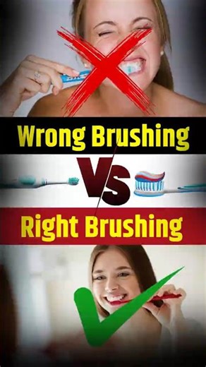 Wrong Teeth Brushing vs Right Teeth Brushing #shorts