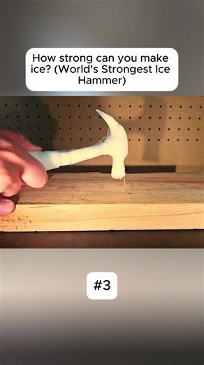 How strong can you make ice (World's Strongest Ice Hammer) #fyp