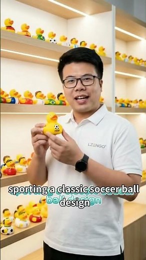 Custom Soccer Rubber Duck Manufacturer | Lzengo Promotional Toys ⚽🦆