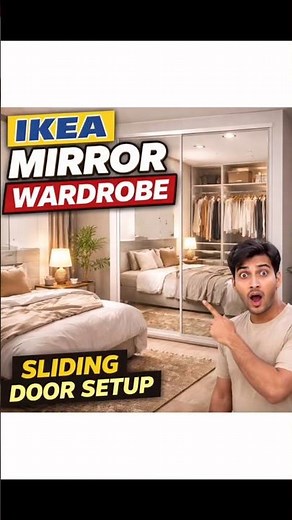 IKEA PAX / AULI Wardrobe mirror sliding doors