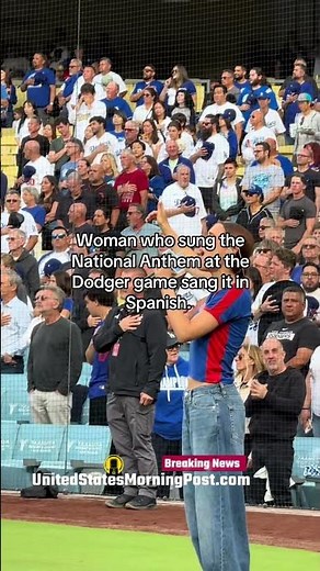 Singer Nezza Performs National Anthem in Spanish at Dodgers Game.