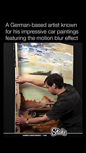 Ioann Zelenin is a renowned artist based in Germany, famous for his vivid car paintings that brilliantly depict speed and movement. He’s recognized for his creative use of motion blur, producing lively and expressive art with unique methods, including using bed frame poles as tools. His portfolio spans from black and white to vibrant colors, earning him acclaim for animating motion on the canvas. [Via: @zeleninart] | Historyinmemes