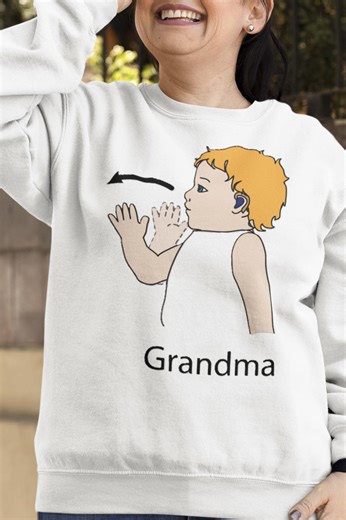 ASL Grandma Sweatshirt, American Sign Language for Grandma on Sweatshirt - Etsy Australia