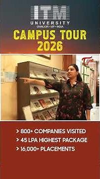 ITM University Campus Tour 2026 #TeluguOne #ITMUniversityCampusTour #ITMUniversityGwalior #ytshorts