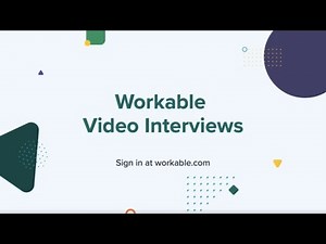 Workable Video Interviews