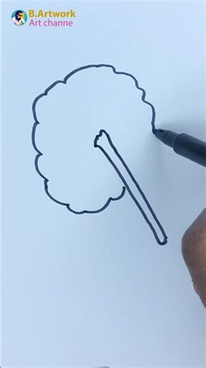 How to Draw Traditional Hand Fan | Easy Hand Fan Drawing #drawing #B.artwork