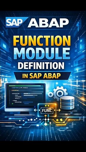SAP ABAP Function Module!🚀#abap #sapabap #samkhyatechnologies #abapprogramming #sapclasses #shorts