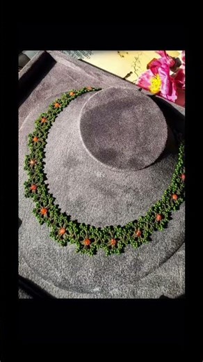 Handmade shuttle tatting necklace frivolite tatting lace jewelry