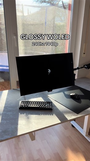 GLOSSY WOLED | 240hz 1440p #setup #techtok #goviral #fyp #oled | 240hz monitor