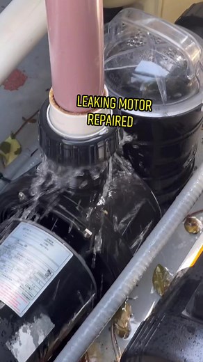 Quick pump leak repair to keep the party going. 💯 #poolcleaning #plumbing #oddlysatisfying #fyp