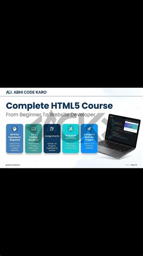 Complete HTML5 Course for Beginners introduction #coding #frontenddevelopment #html