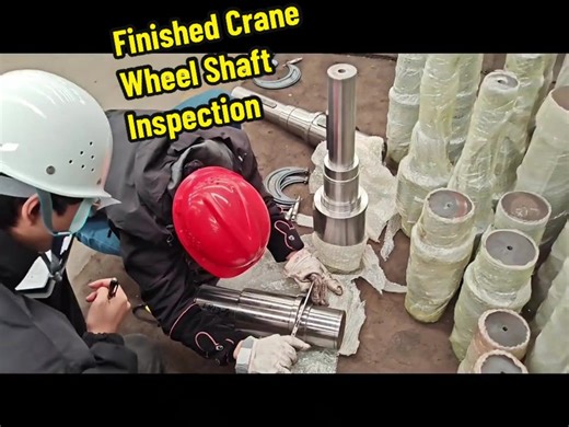 Finished Crane Wheel Shaft Inspection In crane traveling systems, shaft precision directly affects wheel stability, bearing life, and rail wear. Before assembly, we strictly inspect: • Bearing seat tolerance • Keyway accuracy • Runout & concentricity • Surface condition & hardness Even small deviations can lead to vibration and premature failure. Quality control starts before installation — not after breakdown. — Amy Crane Wheel Manufacturer #CraneParts #CraneWheel #ForgedWheels #OverheadCrane #