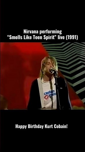 Nirvana performing “Smells Like Teen Spirit” live (1991)🤘