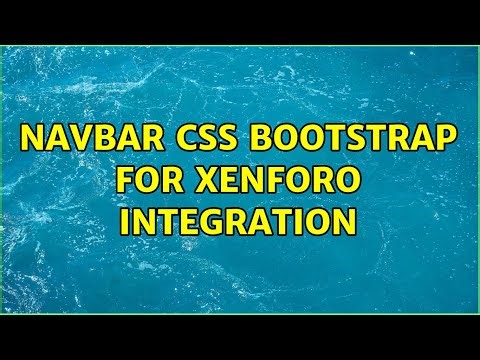Navbar CSS Bootstrap for Xenforo Integration