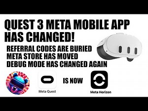 How To Create Referral Codes and Other Changes With New Meta Horizons App - Quest 2/3 July 2024