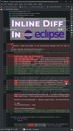 Inline Diff in Eclipse with MyEclipse 2026 #eclipse #java