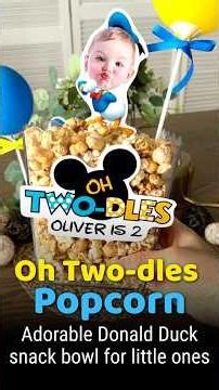 Donald Duck Popcorn Snack Bowl for Kids’ Birthday! 💙