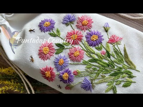 Bordados de Flores y Hojas para Principiantes Paso a Paso