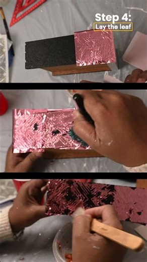 Hidden Luxury: Metal Leaf Stencil Inside Drawers