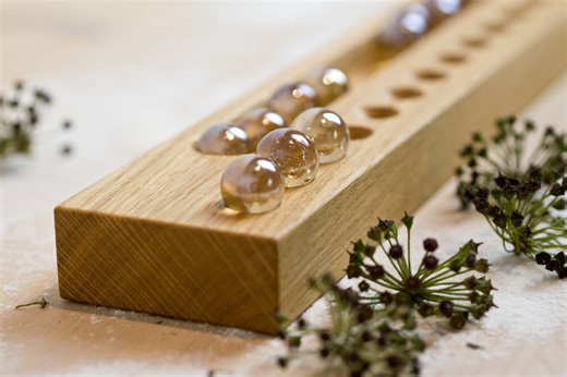 Wooden Oak Advent Calendar for Children With 24 Marbles, Advent Calendar for Families and Adults, Modern Christmas Decoration, Christmas Gift for Men - Etsy