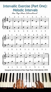 Intervallic Exercise (Part One) on the Keyboard 🎹 ‎This exercise is characterized by melodic intervals. Here, the diatonic intervals in C are played ascending and descending, with the help of a metronome. It is designed, scored and performed at New Page Music International. It could equally be used as a vocal exercise. ‎#pianoexercise ‎#vocalexercise ‎ | New Page Music International