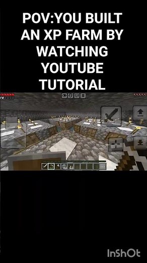When you build a xp farm after watching youtube tutorial #xpfarm #xp#minecraftshorts#memes