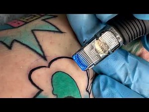 Tattooing Close Up İn 4K Slow Motion Video