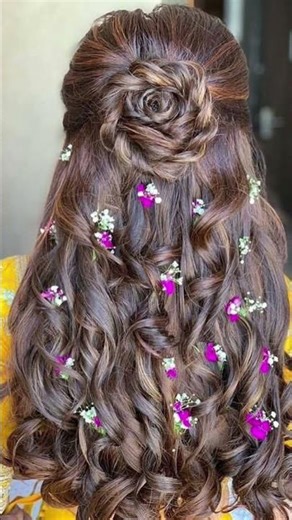 Engagement Hairstyle For Bride ✨