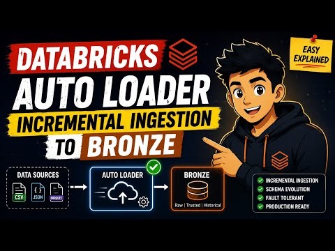 Databricks Auto Loader Explained | Incremental Ingestion to Bronze #databricks #bigdata #sql #python